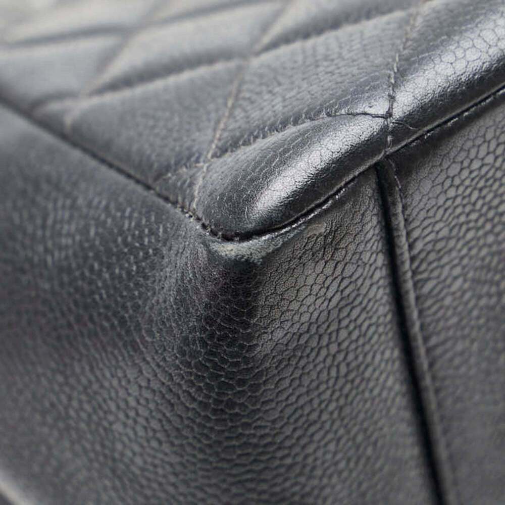 CHANEL Black Caviar Leather Logo Tote Bag - Picture 4 of 12